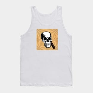 Skeleton with a cigar Tank Top